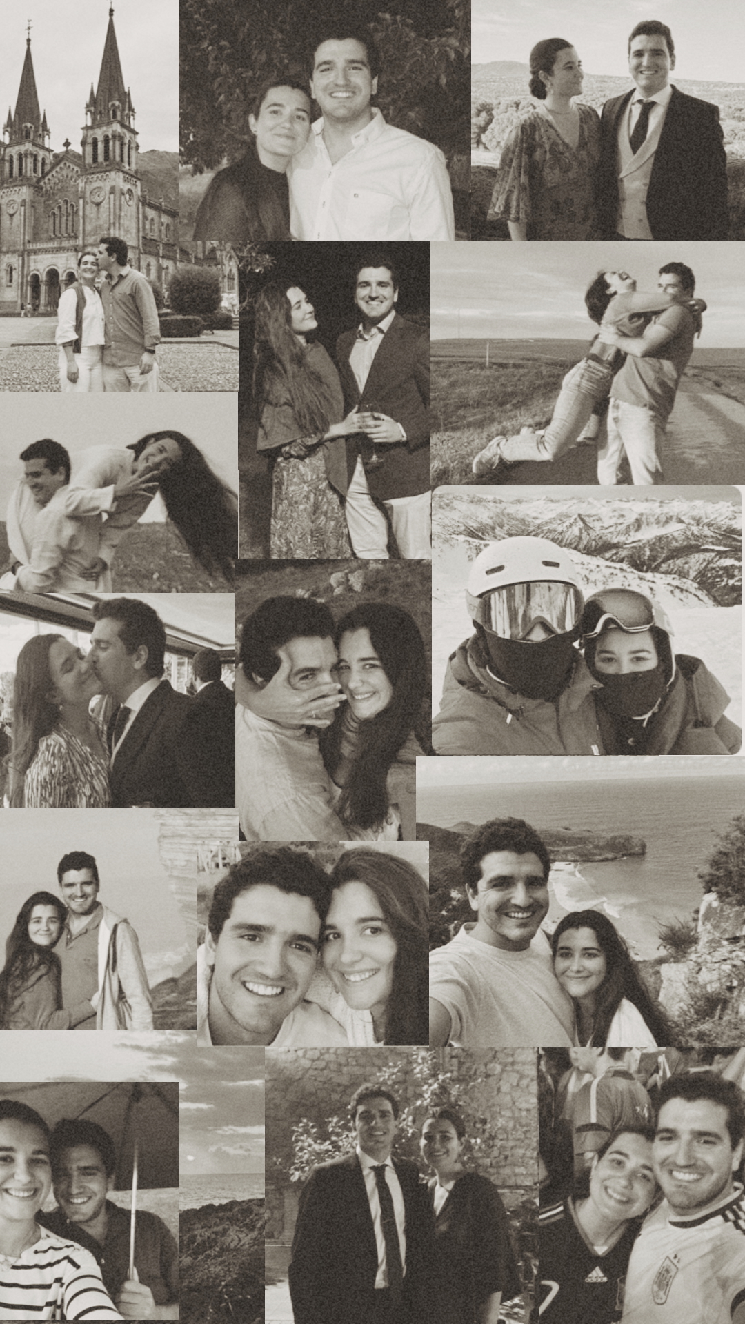 Collage de recuerdos de Constanza y Alberto